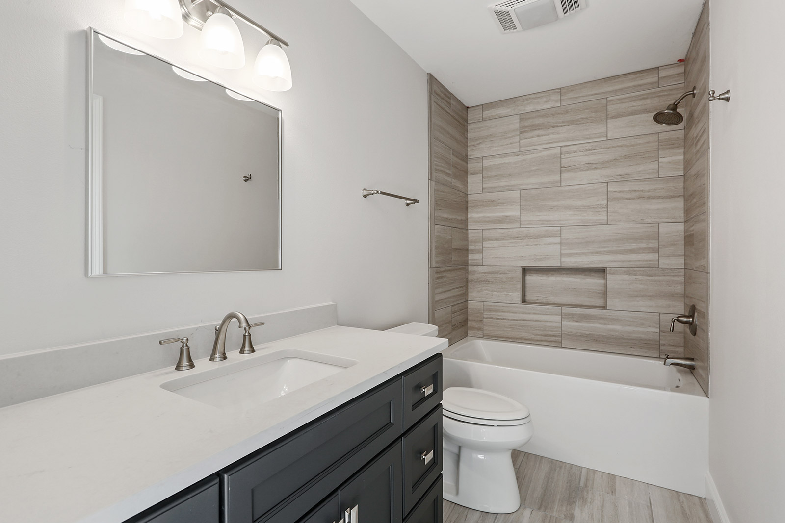 Bathroom in Patterson House luxury new construction custom home designed and built by DMG